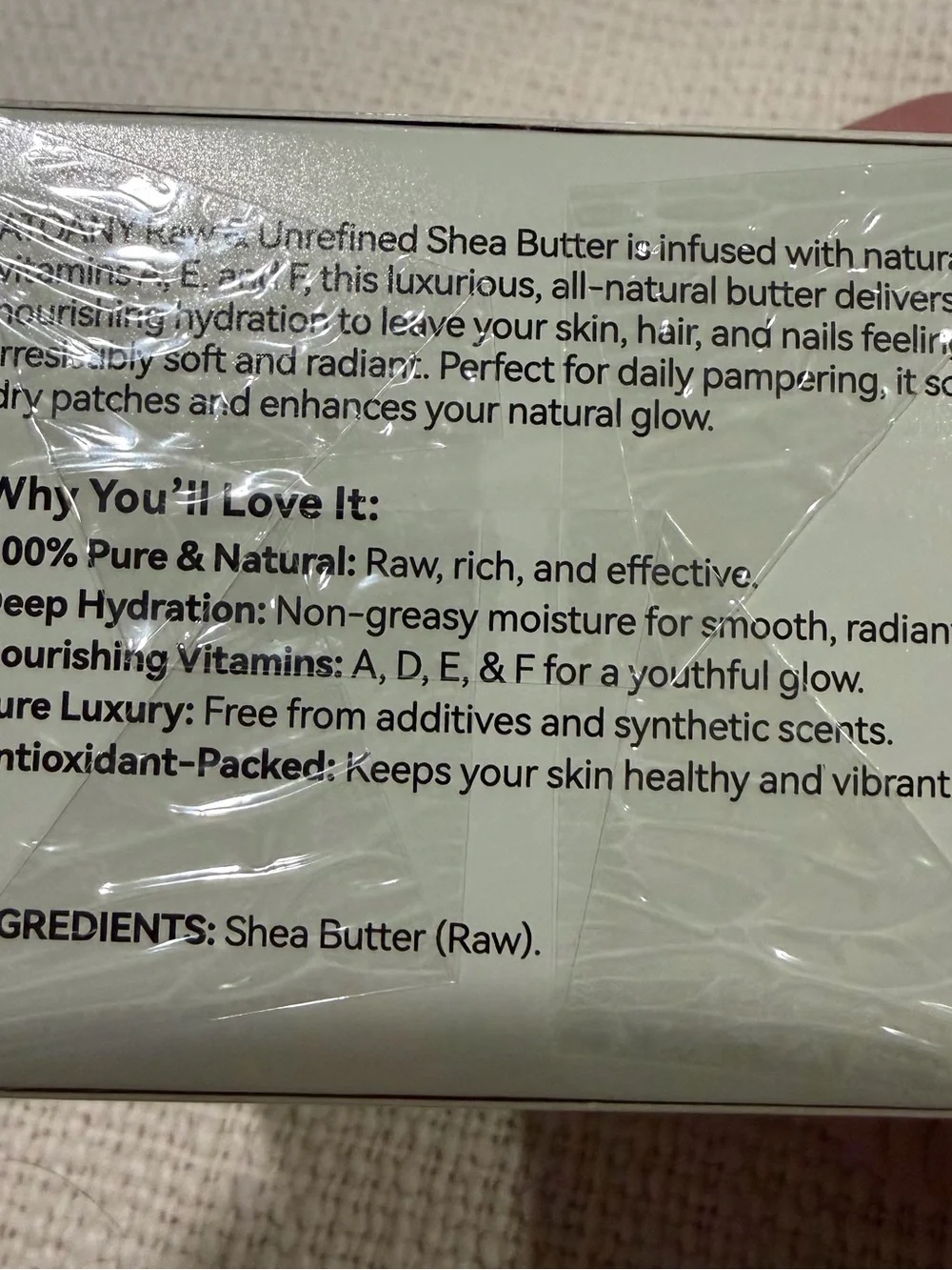 Raw & Unrefined Shea Butter - Natural Cream Moisturizer